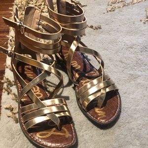 Gold Sam Edelman Strappy Sandals